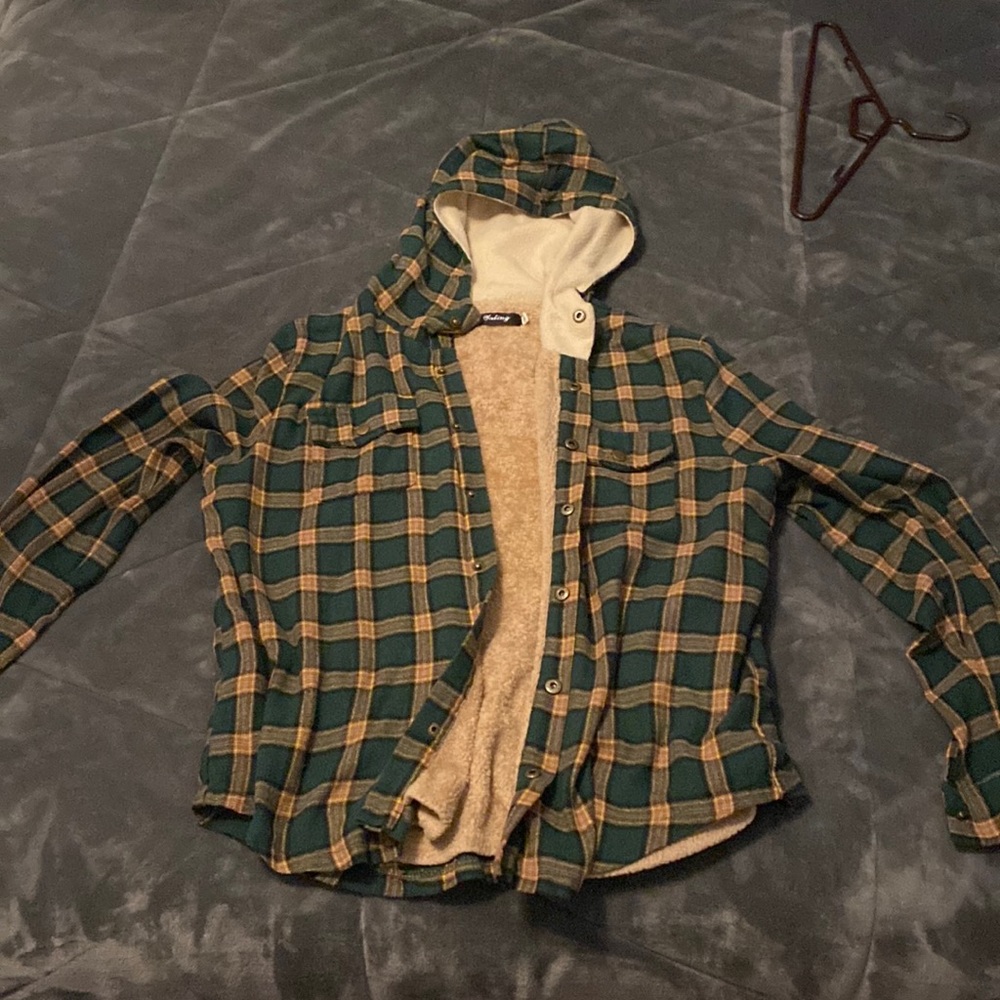 Used flannel hoodie